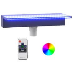 Vidaxl Přelivový vodopád s RGB LED osvětlením akryl 45 cm