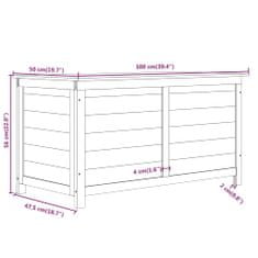 Vidaxl Zahradní box na podušky 100 x 50 x 56 cm masivní jedlové dřevo