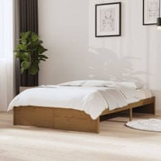 shumee Rám postele medově hnědý masivní dřevo 120x190 cm Small Double