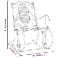 Vidaxl Houpací křeslo 84 cm černé ocel