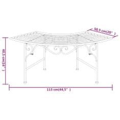 Vidaxl Lavice kolem stromu 113 cm černá ocel