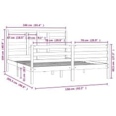 shumee Rám postele masivní dřevo 160 x 200 cm