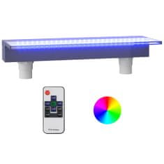 Greatstore Přelivový vodopád s RGB LED osvětlením akryl 60 cm