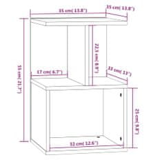 Greatstore Noční stolky 2 ks šedé sonoma 35 x 35 x 55 cm kompozitní dřevo