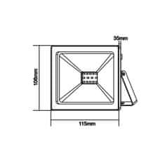 ACA ACA Lighting černá LED SMD reflektor IP66 10W 4000K 850Lm 12-24V DC Ra80 Q1040DC