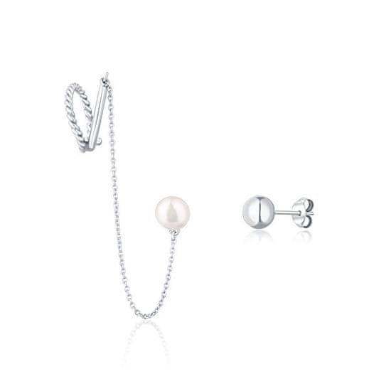 JwL Luxury Pearls Asymetrické náušnice s pravou perlou JL0747