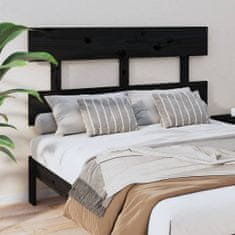 Greatstore Čelo postele černé 144 x 3 x 81 cm masivní borovice