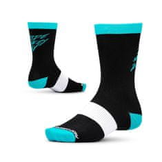 Ride Concepts Ponožky RIDE CONCEPTS RIDE EVERY DAY 8" - BLACK/AQUA, velikost: M