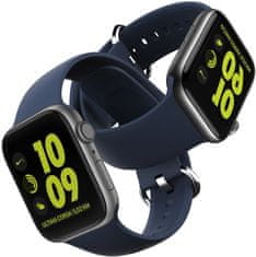 MAX silikonový řemínek MAS11 pro Apple Watch, 42/44mm, tmavě modrá