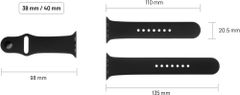 FIXED silikonový řemínek pro Apple Watch, 42/44mm, růžová