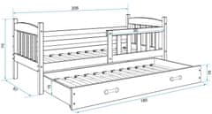 eoshop Postel s přistýlkou Kuba II 90x200 bílá