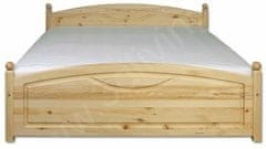 eoshop Dřevěná postel 120x200 LK103 (Barva dřeva: Borovice)