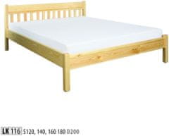 eoshop Dřevěná postel 120x200 LK116 (Barva dřeva: Gray)