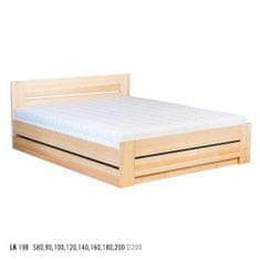 eoshop Dřevěná postel 100x200 BOX buk LK198 (Barva dřeva: Buk p?írodní, Volba roštu: Kovový rošt)