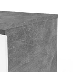 eoshop Komoda Simplicity 234 beton/bílý lesk
