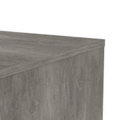 eoshop Komoda Simplicity 236 beton/bílý lesk