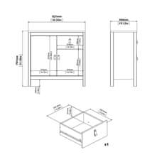 eoshop Komoda Real 2d1s bílá