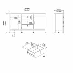 eoshop Komoda Real 2d3s černá