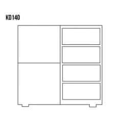 eoshop Komoda KD140, 85x76x42, borovice (Barva dřeva: Ořech)