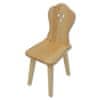 Dřevěná jídelní židle KT110, borovice (Barva dřeva: Surová (bez moření))