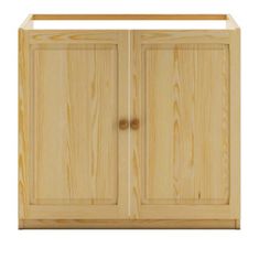 eoshop Kredenc KW112, 80x80x50, borovice (Barva dřeva: Přírodní (lakovaná))