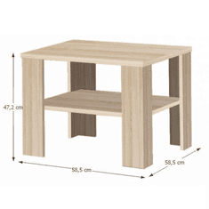 KONDELA Konferenční stolek, dub sonoma, INTERSYS 21