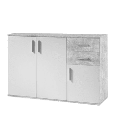 BPS-koupelny Komoda, bílá / beton, POPPY 2