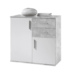 BPS-koupelny Komoda, bílá / beton, POPPY 4