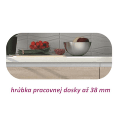 KONDELA Dolní skříňka D 40, dub sonoma/bílá, pravá, LINE