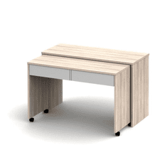 BPS-koupelny Rozkládací PC stůl se šuplíky, dub sonoma / bílá, Versal NEW