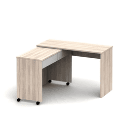 BPS-koupelny Rozkládací PC stůl se šuplíky, dub sonoma / bílá, Versal NEW