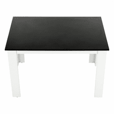 BPS-koupelny Jídelní stůl, bílá / černá, 120x80 cm, KRAZ