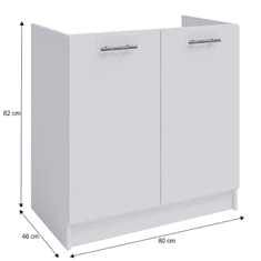 KONDELA Dolní skříňka, bílá, FABIANA S - 80ZL