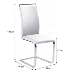 KONDELA Jídelní židle, bílá, BARNA NEW