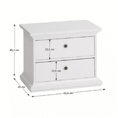 BPS-koupelny Noční stolek, bílá, PARIS 70301