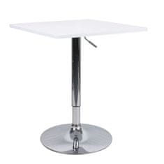 BPS-koupelny Barový stůl s nastavitelnou výškou, bílá, 60x70-91 cm, FLORIAN 2 NEW