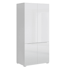 BPS-koupelny Věšáková skříň 4D, bílá/bílý extra vysoký lesk HG, JOLK