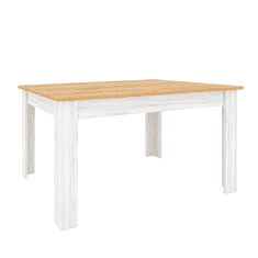 BPS-koupelny Jídelní stůl, rozkládací, dub craft zlatý/dub craft bílý, 135-184x86 cm, SUDBURY