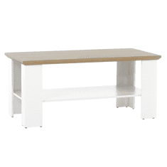KONDELA Konferenční stolek MZ17, bílá/dub grand, LEON