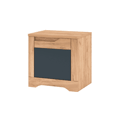 BPS-koupelny Noční stolek, dub craft zlatý/grafit šedá, pravá, FIDEL X2