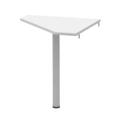 BPS-koupelny Rohový stolek, bílá/kov, JOHAN 2 NEW 06