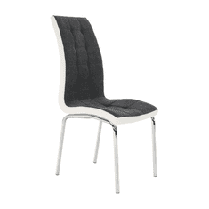 KONDELA Jídelní židle, tmavě šedá / bílá, GERDA NEW