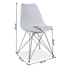 KONDELA Židle, bílá + chrom, METAL 2 NEW