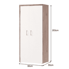 KONDELA Věšáková skříň, san marino / cream, CHERIS 1