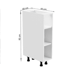 KONDELA Spodní skříňka, bílá, AURORA D20P