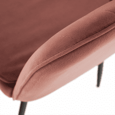 KONDELA Designové křeslo, růžovohnědou Velvet látka, ZIRKON