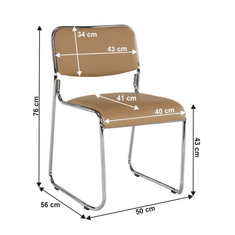 KONDELA Zasedací stolička, hnědá ekokůže, BULUT