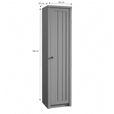 BPS-koupelny Skříň S1D, šedá, PROVANCE