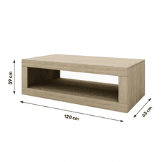 KONDELA Konferenční stolek, dub sonoma, MYSTIE