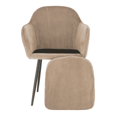 KONDELA Designové křeslo, šedohnědá Taupe Velvet látka, ZIRKON